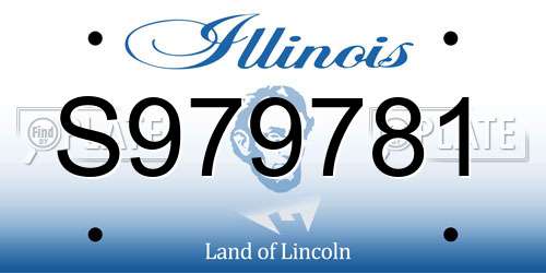 S979781 Illinois License Plate