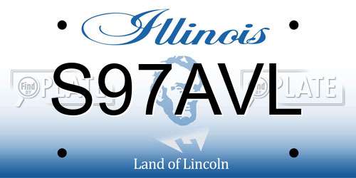 S97AVL Illinois License Plate