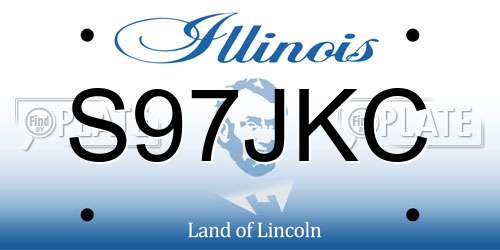 S97JKC Illinois License Plate