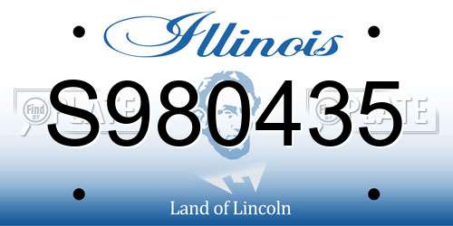 S980435 Illinois License Plate