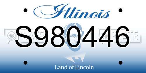 S980446 Illinois License Plate
