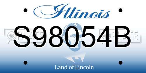 S98054B Illinois License Plate