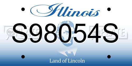 S98054S Illinois License Plate