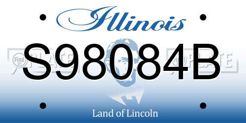 S98084B Illinois License Plate