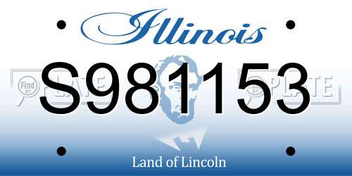S981153 Illinois License Plate