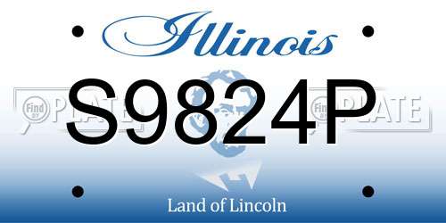 S9824P Illinois License Plate