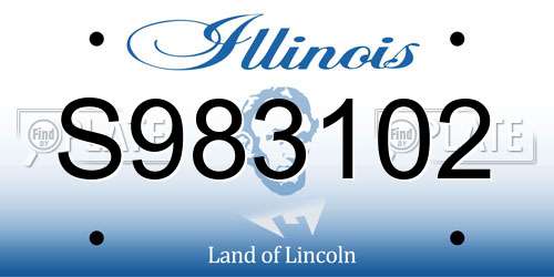S983102 Illinois License Plate