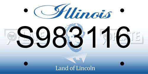 S983116 Illinois License Plate