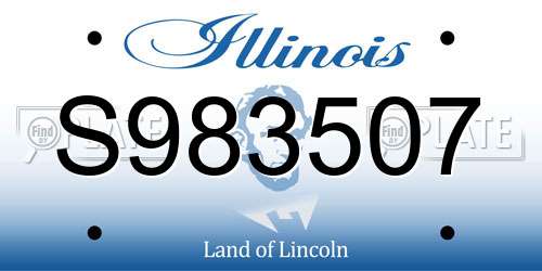 S983507 Illinois License Plate
