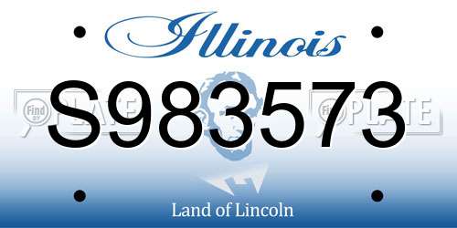 S983573 Illinois License Plate