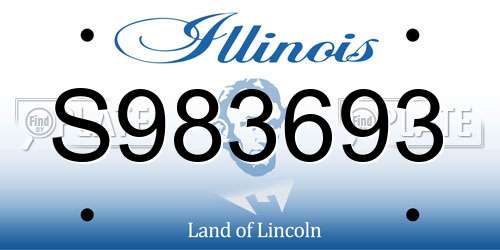 S983693 Illinois License Plate