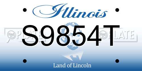 S9854T Illinois License Plate