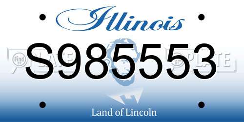 S985553 Illinois License Plate
