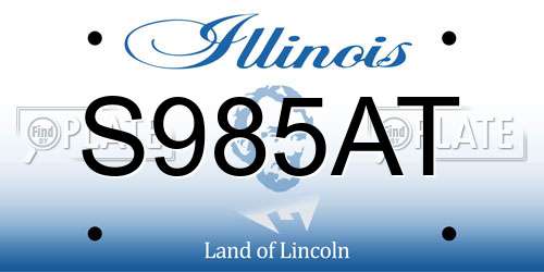 S985AT Illinois License Plate