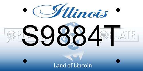 S9884T Illinois License Plate