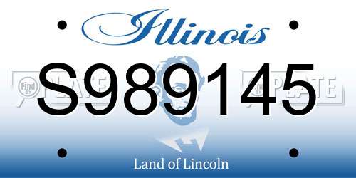 S989145 Illinois License Plate