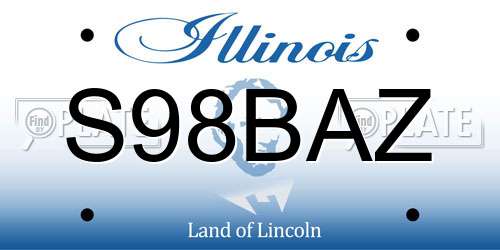 S98BAZ Illinois License Plate
