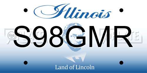S98GMR Illinois License Plate