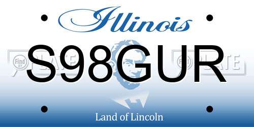 S98GUR Illinois License Plate
