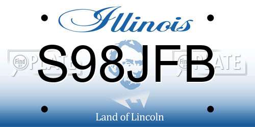 S98JFB Illinois License Plate