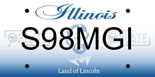 S98MGI Illinois License Plate