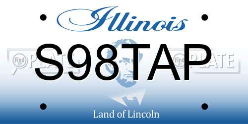 S98TAP Illinois License Plate