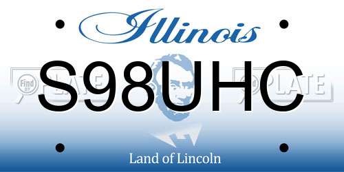 S98UHC Illinois License Plate