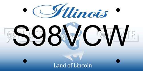 S98VCW Illinois License Plate