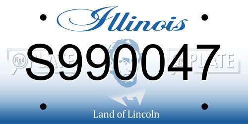 S990047 Illinois License Plate