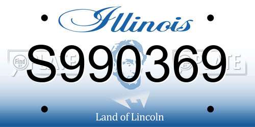 S990369 Illinois License Plate