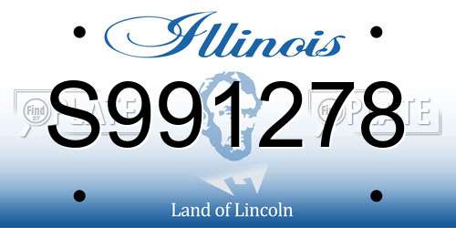 S991278 Illinois License Plate