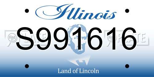 S991616 Illinois License Plate