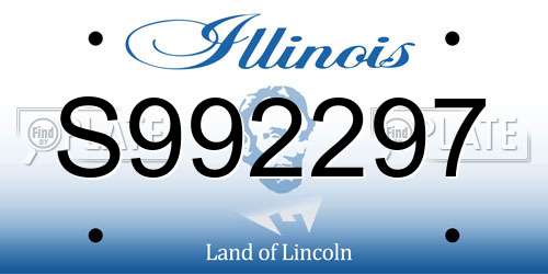 S992297 Illinois License Plate
