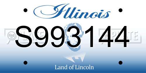 S993144 Illinois License Plate