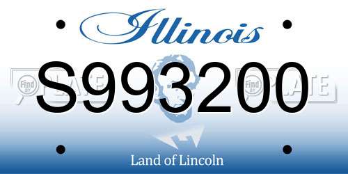 S993200 Illinois License Plate
