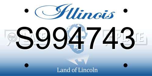 S994743 Illinois License Plate