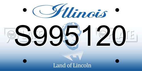 S995120 Illinois License Plate