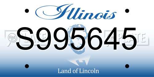S995645 Illinois License Plate