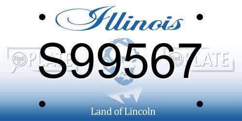 S99567 Illinois License Plate