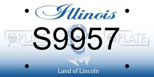 S9957 Illinois License Plate