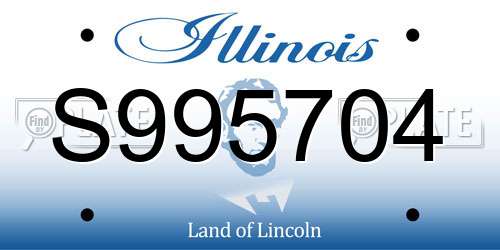 S995704 Illinois License Plate