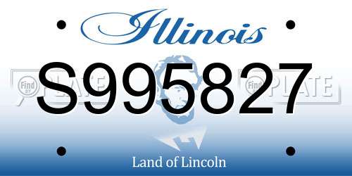 S995827 Illinois License Plate