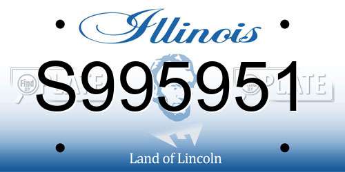 S995951 Illinois License Plate