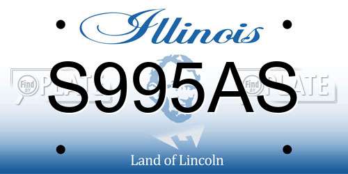 S995AS Illinois License Plate