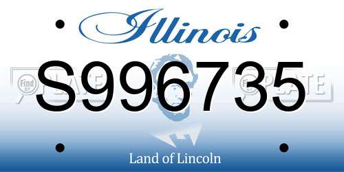 S996735 Illinois License Plate
