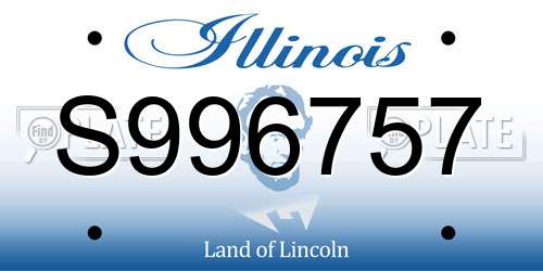 S996757 Illinois License Plate