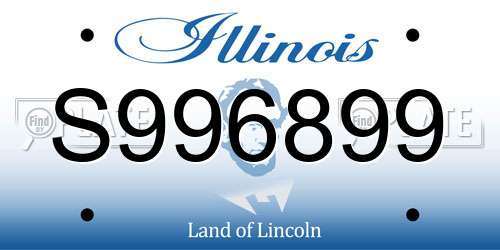 S996899 Illinois License Plate