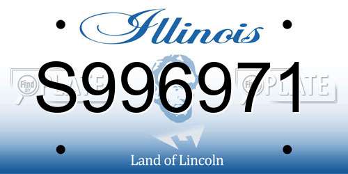 S996971 Illinois License Plate