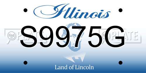 S9975G Illinois License Plate