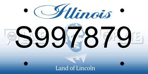 S997879 Illinois License Plate